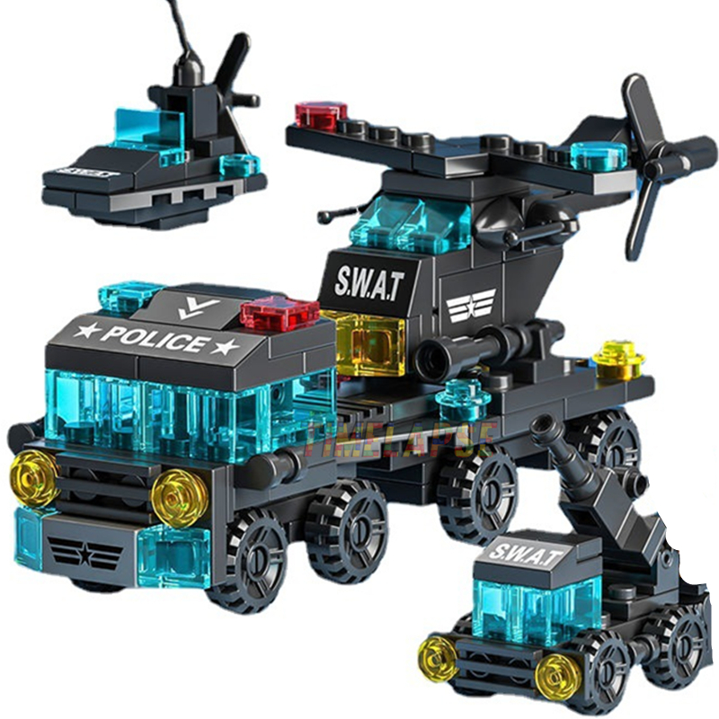 Car Accessories Gift Ideas - 6in1 NEUE Spezielle Polizei Abschleppwagen Flugzeuge