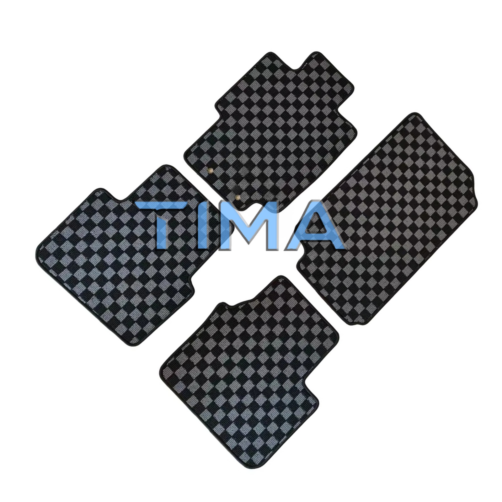Car Accessories Jdm - JDM Schachbrett-Design Autofußmatten Innenraumzubehör für 2004-2008