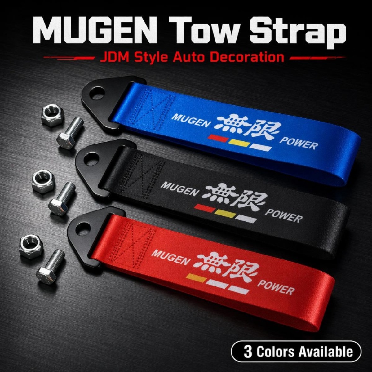 Car Accessories Jdm - Auto-Rennsport-Abschleppseil JDM-Dekor Hochfestes Nylon-Fahrzeug-Abschleppband Stoßstangen-Aufhängungsband Motorzubehör