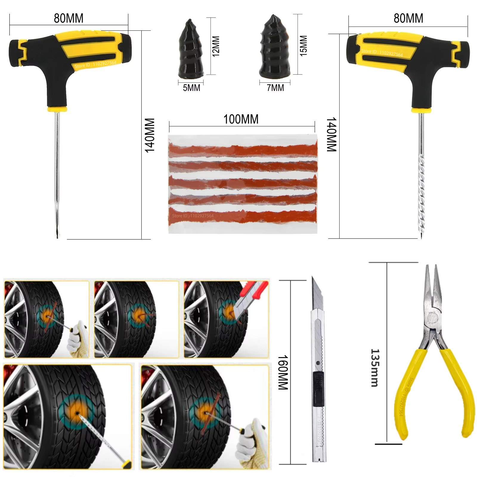Neues Autoreifen-Reparaturset: – Car Emergency Tool Kit Bewertung und Preis